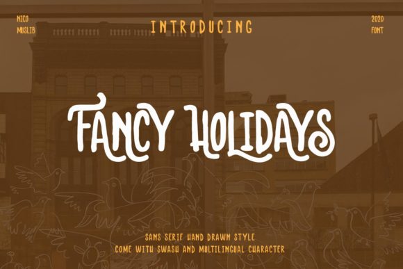 Fancy Holidays: A Vintage Font for Polished Branding