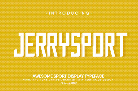 JerrySport: A Bold Display Font for Editorial Creativity